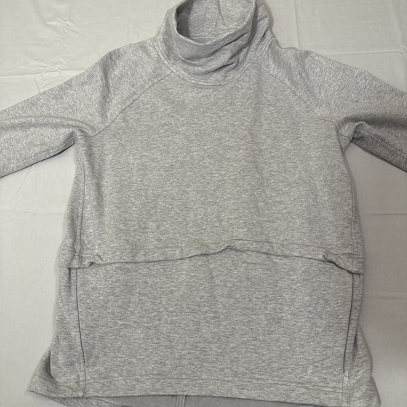 Lululemon Gray Rest Day L/S Cowl Neck Sweatshirt Top LA NO TAGS SEE MEASUREMENTS - Picture 1 of 10